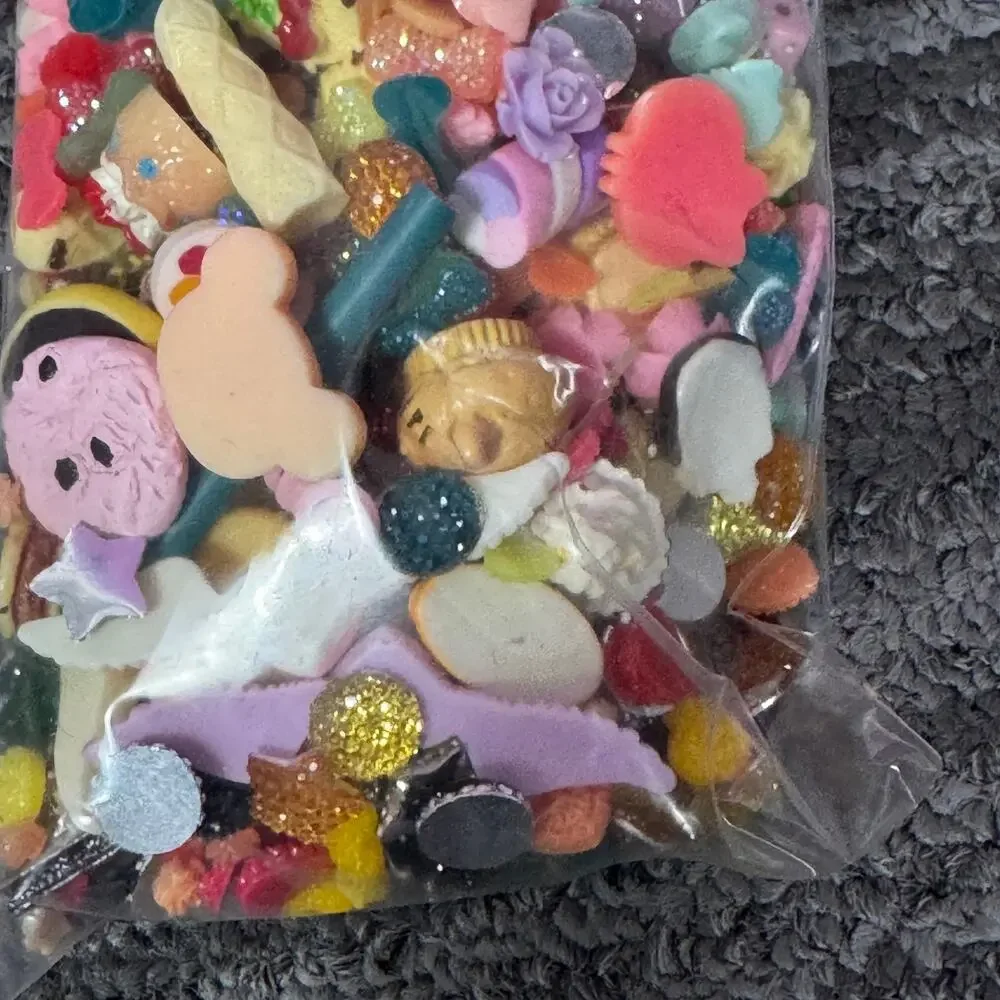 Mixed Resin Charms Lot Kawaii Cabochons Flatback Craft Embellishments Bulk